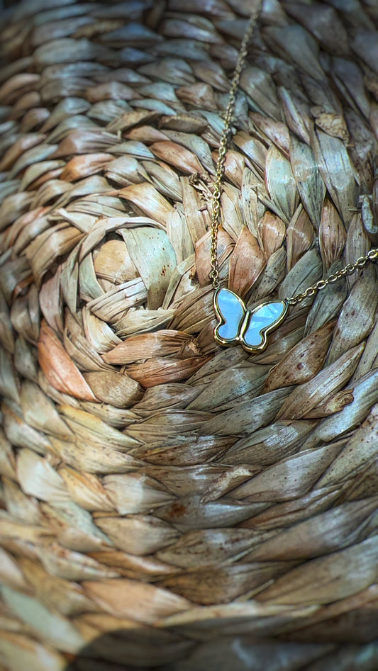 Marble Butterfly Necklace